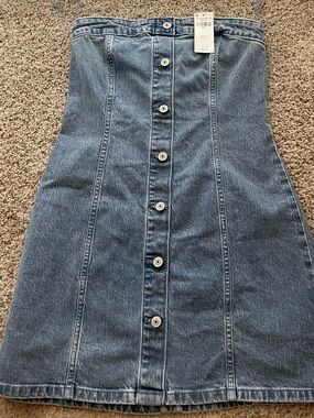 nwt Abercrombie and fitch denim strapless dress